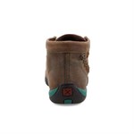 Twisted X Women's Chukka Driving Moc- Brown and Turquoise, 7.5M