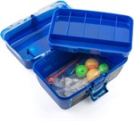South Bend Worm Gear 88-piece Tackle Box, Blue