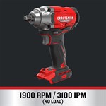 Craftsman V20* BRUSHLESS RP? Cordless 1/2 in. Impact Wrench (Tool Only)