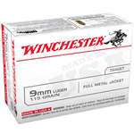 Winchester 9MM Luger 115 Grain Handgun Ammunition, 100 rounds