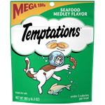 Temptations Mega Seafood Medley Cat Treats, 6.3 oz