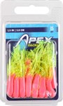 Apex Tackle SLT Mini-Tube Fishing Lures, 1.5-in, Pink/Chartreuse, 15 count