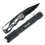 LitezAll 280 Lumen Tactical Flashlight and Knife Set