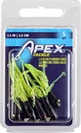 Apex Tackle SLT Mini-Tube Fishing Lures, 1.5-in, Black/Chartreuse Glitter, 15 count