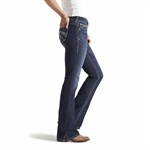Ariat Women's Real Riding Whipstitch Boot Cut Jeans - Ocean, 31, Long