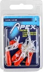 Apex Tackle Red/White 1.5-in Rig Tube Fishing Lures, 5 pack