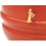 Eagle Peak Containers USED Spigoted 50 Gallon Red Poly Screw Top Water Barrel