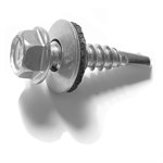 Midwest Fastener #12 x 1-Inch Stainless Steel Hex Washer Head Self-Drilling Screw - 1 Count