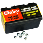 Daisy Steel Slingshot Ammo Black, 1/4 Inch