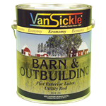 Van Sickle Paint Barn & Outbuilding Economy Latex Paint- Flat Utility Red, 1 Gal.