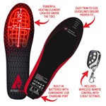 ActionHeat 3.7V Rechargeable Heated Insoles- Black, S/M