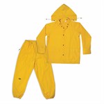 CLC 3-Piece 3865weight Yellow Polyester Rain Suit, 2XL