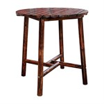 Leigh Country Char-Log Slatted Round Bar Table