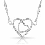 Montana Silversmiths Double Open Heart Necklace