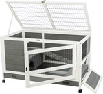 Trixie Pet Products Natura Small 2-Story Hinged Mesh Top Indoor Rabbit Hutch
