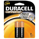 Duracell AA Coppertop Battery, 2 pack