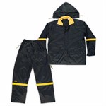 CLC 3-Piece Deluxe Black Nylon Rain Suit, 2XL