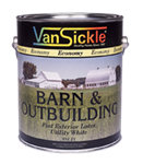 Van Sickle Paint Barn & Outbuilding Economy Latex Paint- Flat Utility White, 1 Gal.