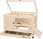 Trixie Pet Products Natura Extra Small 2-Story Hinged Mesh Top Indoor Rabbit Hutch