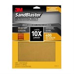 3M 9-Inch X 11-Inch SandBlaster 400 Grit Sandpaper With NO-SLIP GRIP Backing 4 Count