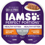 Iams Perfect Portions Healthy Kitten Pate Chicken, 1.3 oz Twin Pack