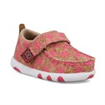 Twisted X Infant's Driving Moc- Tan and Pink, 3M