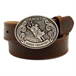 Ariat Kids' Rodeo Champion Brown Leather Belt - 22