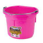 Miller Little Giant Manufacturing Bucket, Flat Back, Poly, Pink, 8 qt