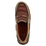Twisted X Women's Slip-On Driving Moc- Khaki and Multicolor, 9M
