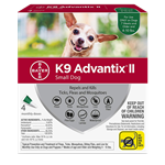 Bayer K9 Advantix II Flea and Tick Treatment for Small Dogs, 4 treatments