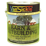 Van Sickle Paint Barn & Outbuilding Premium Oil Paint- Semi Gloss Bright Red, 1 Gal.