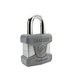 Kwikset 026SMTSTD SHKL PDL Stanley SmartKey Padlock Standard Shackle, 50mm, Satin Chrome