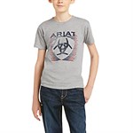 Ariat Kids Heather Grey Logo Short Sleeve Tee - S