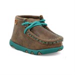 Twisted X Infant's Chukka Driving Moc- Bomber and Turquoise, 4M