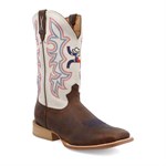 Twisted X Men's 12 in. Hooey Boot- Brown and White, 8EE