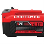 Craftsman V20* 4.0Ah Lithium Ion Battery