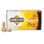 Armscor .38 Special 158 Grain FMJ Handgun Ammunition, 50 rounds