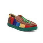 Twisted X Kid's Slip-On Kicks- Brown and Multicolor, 1.5M