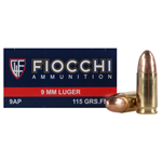 Fiocchi Ammunition Range Dynamics 9MM Luger 115 Grain FMJ Ammunition, 50 rounds