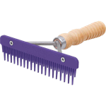 Weaver Livestock Mini Fluffer Comb with Wood Handle, Purple