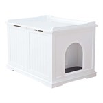 Trixie Pet Products Extra Large White Wooden Litter Box Enclosure