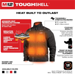 Milwaukee M12 Heated TOUGHSHELL Jacket- Black, L