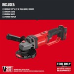 Craftsman V20* Cordless 4-1/2-in Small Angle Grinder (Tool Only)