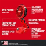 Craftsman V20* Compact Personal Fan (Tool Only)