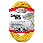 Coleman Cable Extension Cord, Tri Source, 12/3, 50 ft