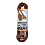 Coleman Cable Extension Cord, Brown, 16/2, 6 ft