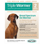 Durvet Triple Wormer for Medium and Large Dogs, 2 doses
