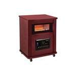 Comfort Zone 16-inch Quartz Infared Wood Cabinet Heater with Cherry Finish