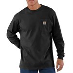 Carhartt Men's Black Workwear Long-Sleeve Pocket Tee - XL, Regular