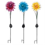 Fusion Solar Crackle Glass Flower Stick Light, Color May Vary